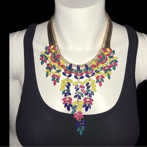 Vintage Steve Madden Multicolor Leaf Necklace